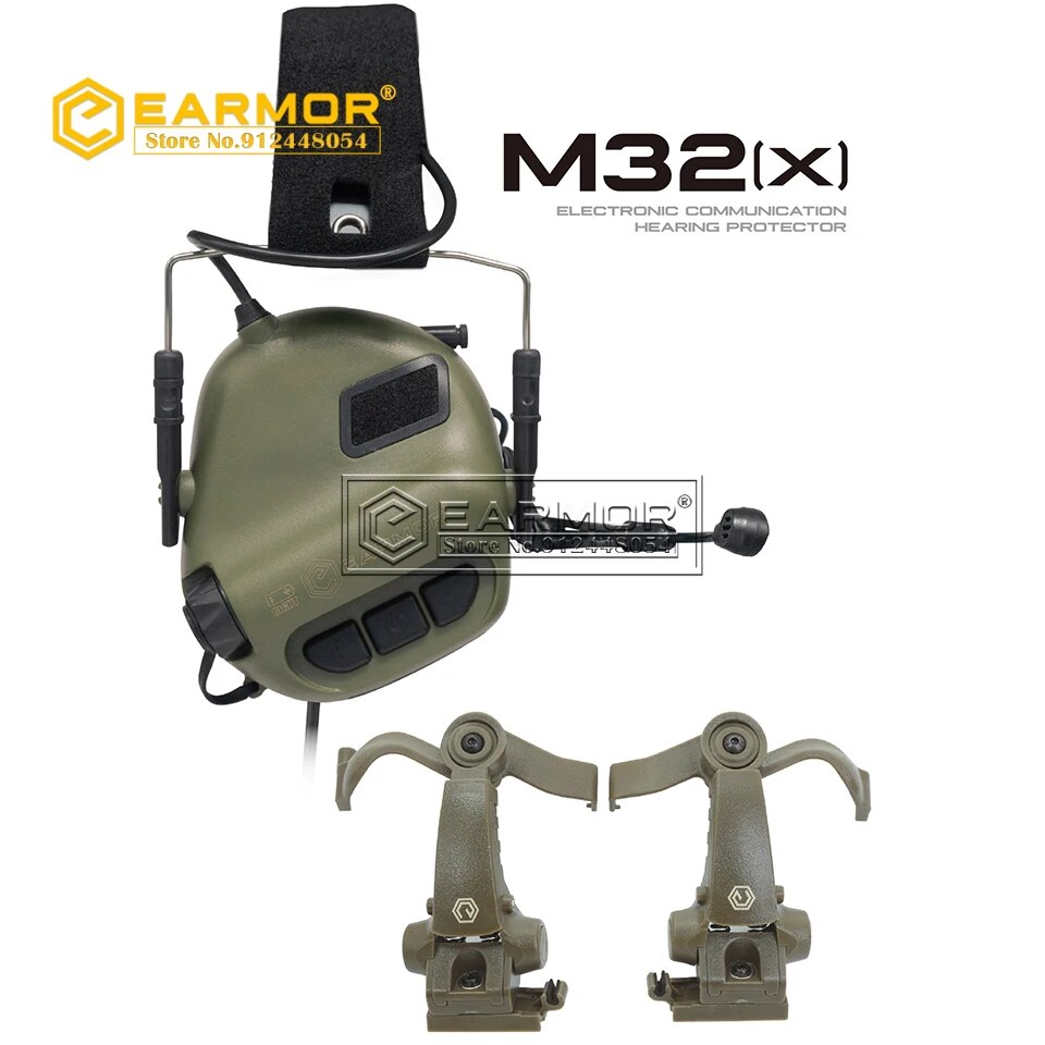 EARMOR M32{X}-MOD4 Tactical Headset Electronic Noise Reduction ...